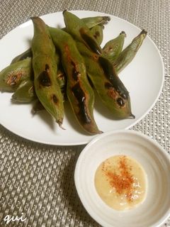 春の便り♪焼きそら豆-レシピのメイン写真