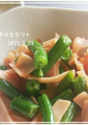 インゲンとハムのマヨ醤油炒め★-レシピのメイン写真