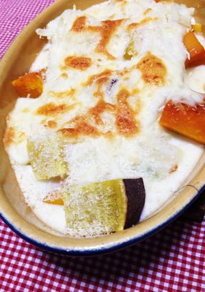 簡単サツマイモとカボチャのグラタン-レシピのメイン写真