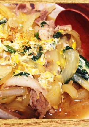 かんたん豚丼(卵とじ)-レシピのメイン写真