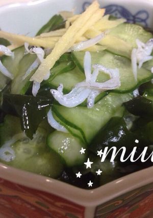 きゅうりとワカメとしらす干しの酢の物-レシピのメイン写真