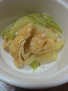 セロリと油揚げの炒め煮-レシピのメイン写真