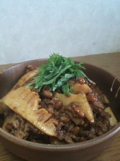 筍の納豆炒め-レシピのメイン写真