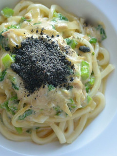 ごまボナーラ和風うどん-レシピのメイン写真