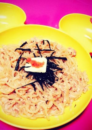 白滝パスタ♡めんたいこバター-レシピのメイン写真