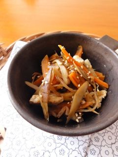 【副菜】ひき肉入り♪ごぼうの五目金平-レシピのメイン写真