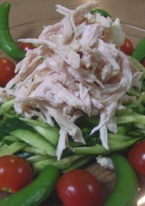 ジューシーな胸肉☆やわらか　蒸し鶏-レシピのメイン写真