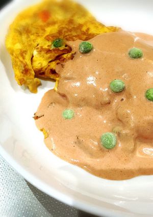 簡単！節約！豆腐種で オムレツ 一品-レシピのメイン写真