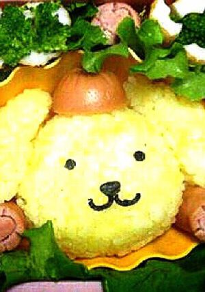 簡単キャラ弁 ポムポムプリンちゃん-レシピのメイン写真