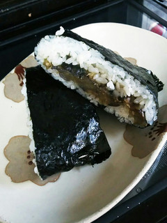 お弁当に♪茄子のバター醤油炒めおにぎらず-レシピのメイン写真