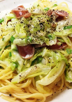 キャベツのクリームチーズパスタ-レシピのメイン写真
