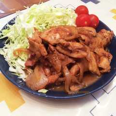 รูปของ 鶏モモ肉の生姜焼き！