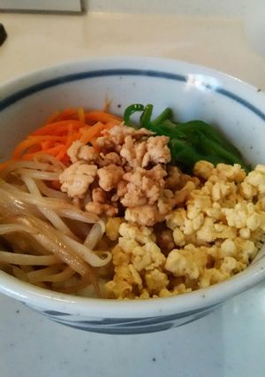 味付け簡単！ビビンバ風彩り五色丼♪-レシピのメイン写真