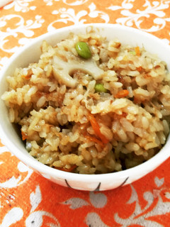 簡単美味しいツナとナメタケの炊き込み御飯-レシピのメイン写真
