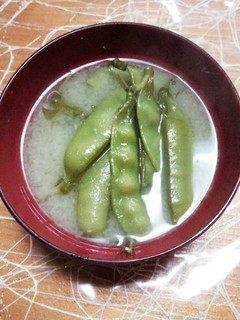 農家の春、さやえんどうのみそ汁♡簡単-レシピのメイン写真