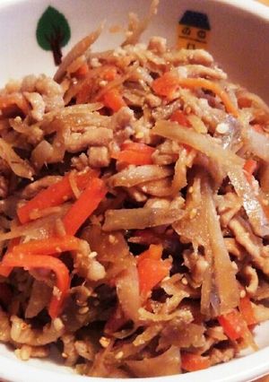 ご飯が進む❣肉味噌ゴボウ-レシピのメイン写真