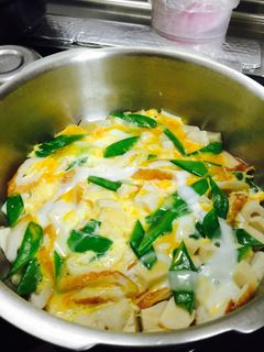 高野豆腐と 絹さや 竹輪の卵とじ煮-レシピのメイン写真