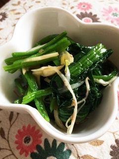 絶品!簡単ほうれん草とネギのお浸し-レシピのメイン写真