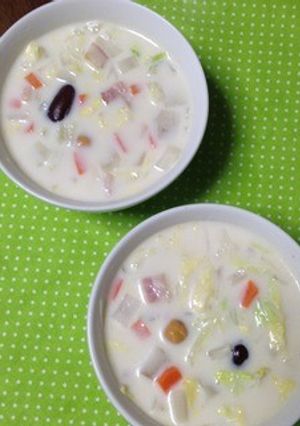 １食分の野菜入り！ミルクスープ-レシピのメイン写真