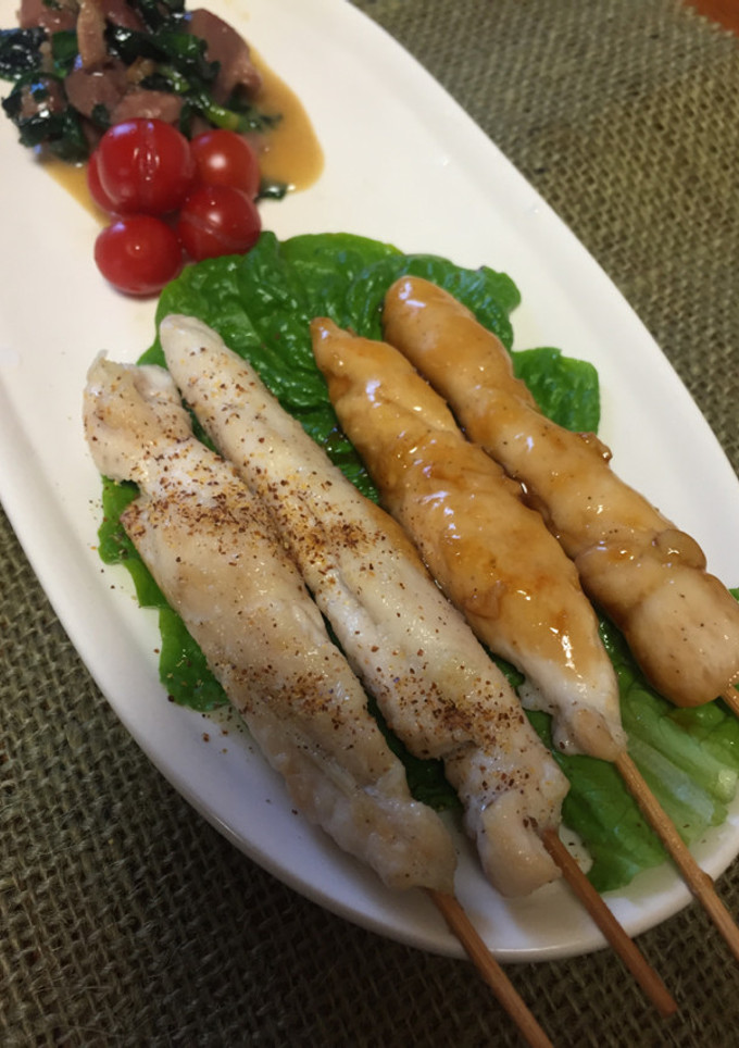 簡単☆ササミの巻き巻き焼き鳥-レシピのメイン写真