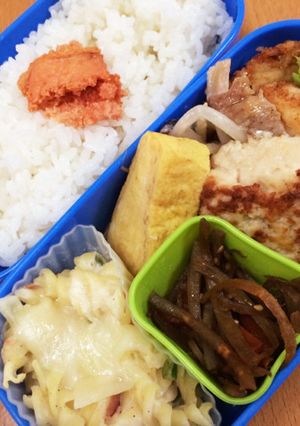 ムネ肉の照り焼きつくね弁当-レシピのメイン写真