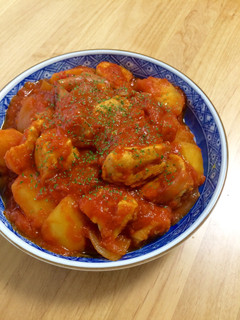 むね肉とおジャガで節約チキンのトマト煮☆-レシピのメイン写真