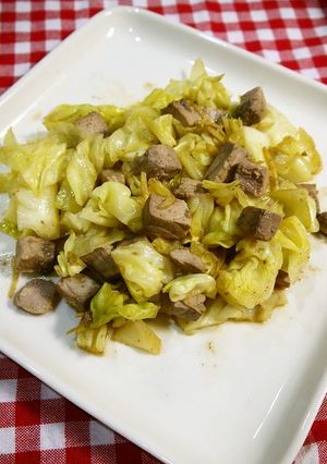刺身で簡単！カツオとキャベツの生姜炒め-レシピのメイン写真