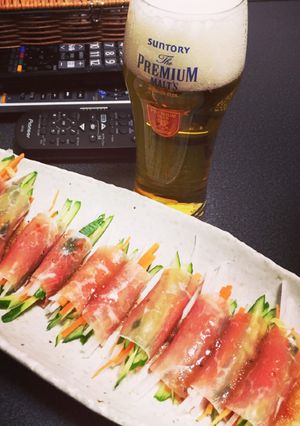 生ハムサラダ巻き巻き簡単で美味しい-レシピのメイン写真