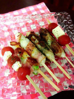 肉巻き と 枝豆ベーコンの串焼きおにぎり-レシピのメイン写真