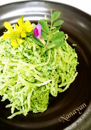 無塩料理☆小松菜deジェノベーゼ♪大根麺-レシピのメイン写真