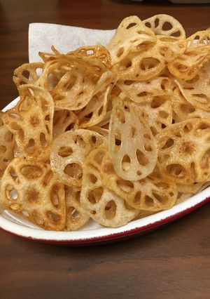 子どものおやつにれんこんチップス-レシピのメイン写真
