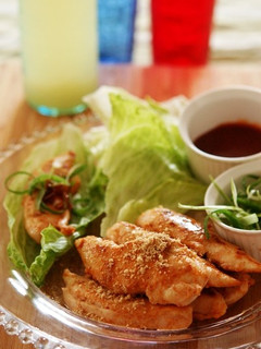鶏ささみのキムチ焼きレタス包み-レシピのメイン写真
