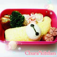 รูปของ 簡単キャラ弁❃ベイマックス♡バナナ