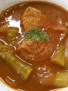 アスパラ 玉ねぎ 豚肉の トマト煮込み♪-レシピのメイン写真