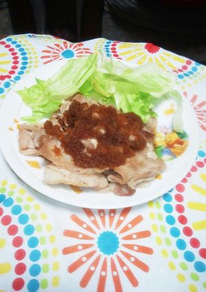 リンゴとにんにくタレの豚肉、炒め-レシピのメイン写真