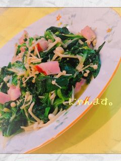 ほうれん草とベーコンのバターソテー-レシピのメイン写真