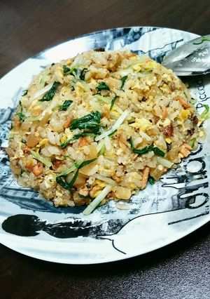 シャキシャキ水菜の鮭チャーハン♪-レシピのメイン写真
