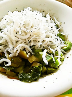 野沢菜とおくらとしらすの納豆-レシピのメイン写真
