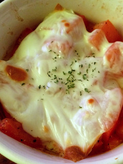 トマトチーズ焼き♡おうちカフェに(ϋ)/-レシピのメイン写真