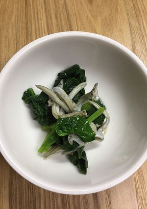 ほうれんそうのおひたし(釜揚げ新子入り)-レシピのメイン写真