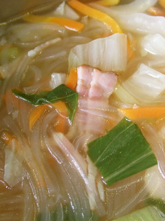白菜と青梗菜のマロニースープ♪-レシピのメイン写真