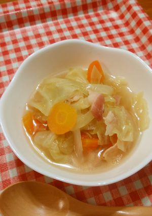 身近な食材で簡単！食べるコンソメスープ♪-レシピのメイン写真