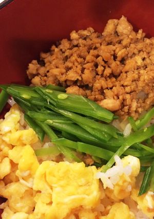 お弁当にも！春の三色丼-レシピのメイン写真