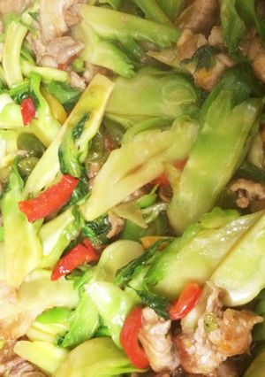 子持ち高菜とパプリカの牡蠣ソース炒め-レシピのメイン写真