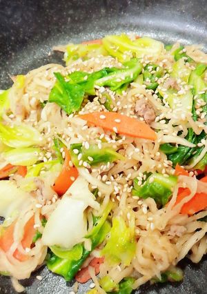 ダイエッター必見!!切干大根で塩焼きそば-レシピのメイン写真