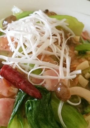 宮城旬野菜　青梗菜の中華風あんかけパスタ-レシピのメイン写真