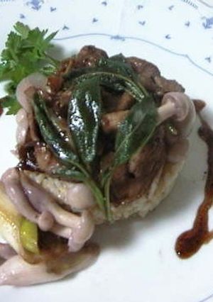 ポークとセージ丼-レシピのメイン写真