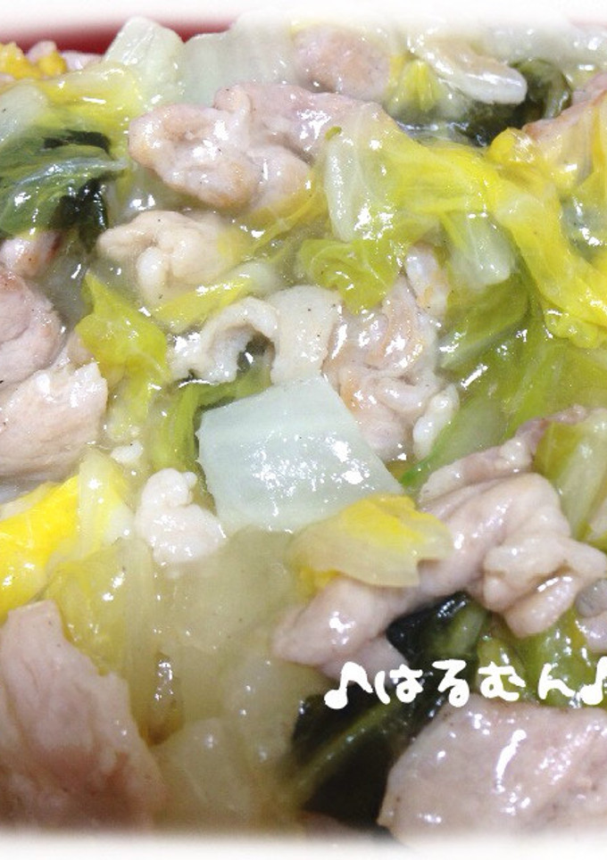 白菜と豚コマの簡単中華丼♪-レシピのメイン写真
