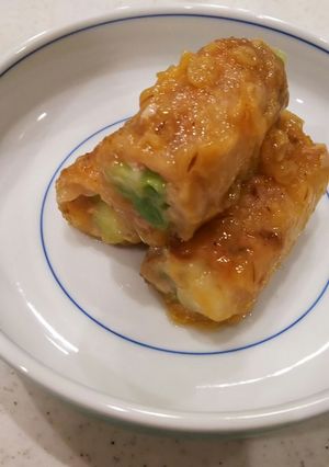 豚スライスのネギ巻き味噌絡めｰ-レシピのメイン写真