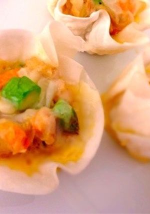 餃子カップで＊ツナと旬野菜の彩りキッシュ-レシピのメイン写真